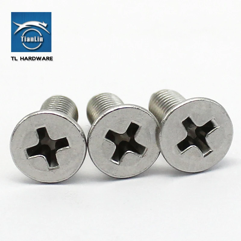 Крестовые утопленные потайные головки M1.6M2 M2.5 M3 M4 Mini Micro 304 из нержавеющей стали крест плоский винт с крестообразным шлицем потайной головкой болт