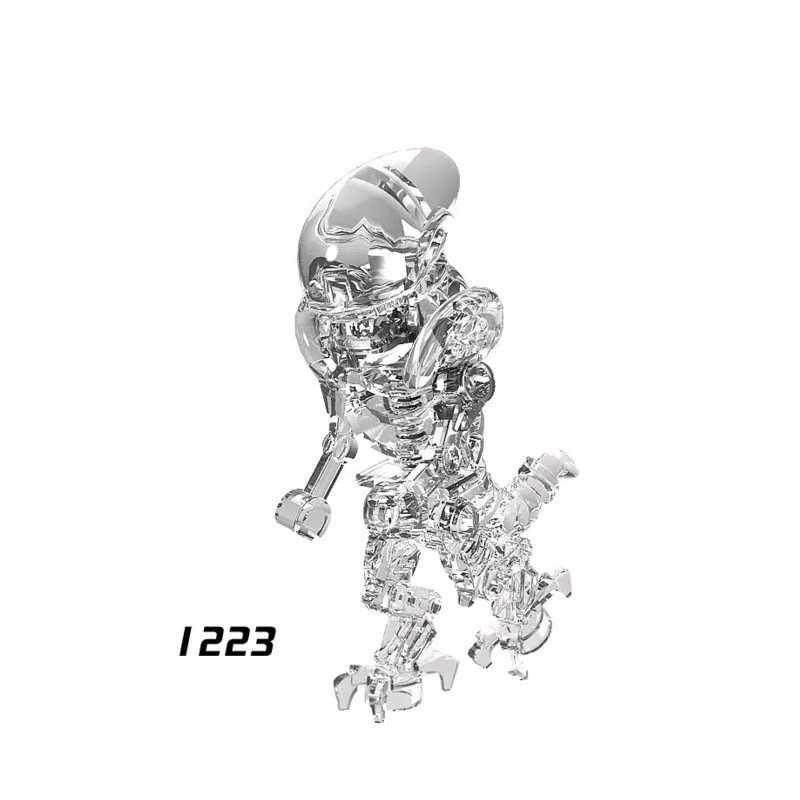 

Single Super Hero Star Wars 1223 transparent skeleton Alien Building Blocks Figure Brick Toy kids gift Compatible Legoed Ninjaed