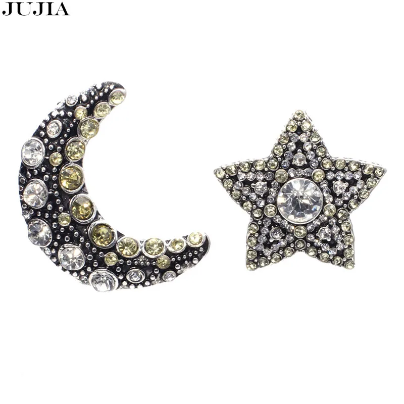 Новые модные серьги аксессуары Звезда Луна клип кристалл серьги-гвоздики подарок для женщин девушка оптом