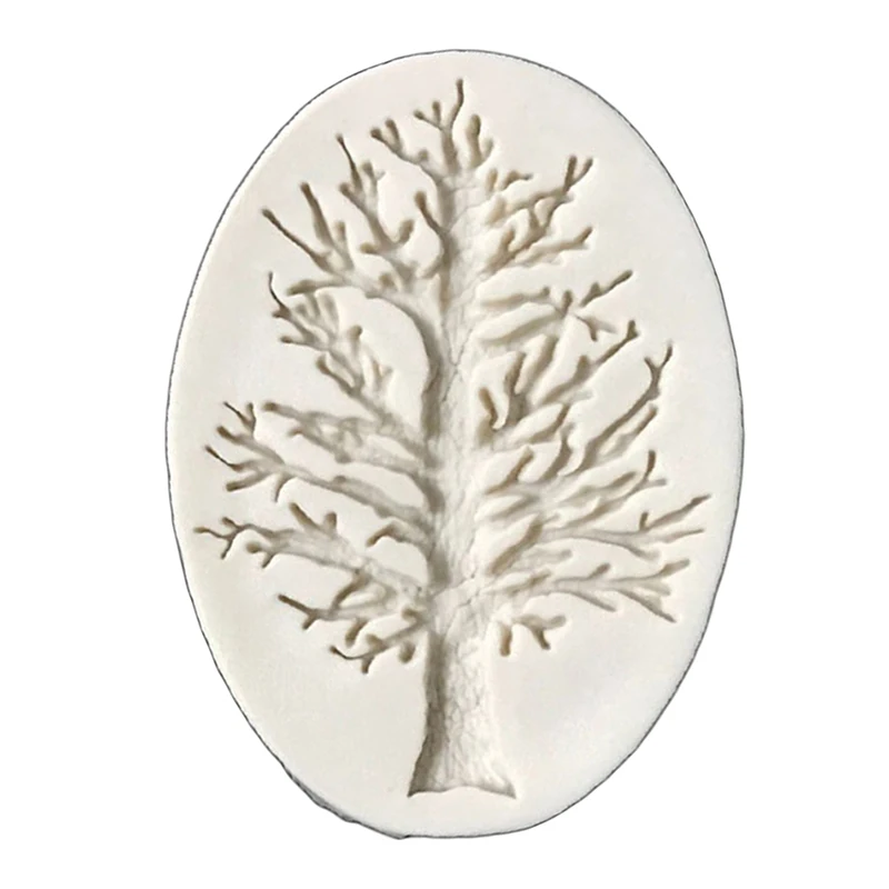 DIY 3D Tree Fondant Mold Cookie Cutter Cake Border Decoration Silicone Mold Kitchen Bakeware Tools Candy Chocolate Moulds Mayitr