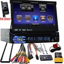 Free camera+single din radio car dvd player gps navigation tape recorder autoradio cassette player for car radio steering-wheel