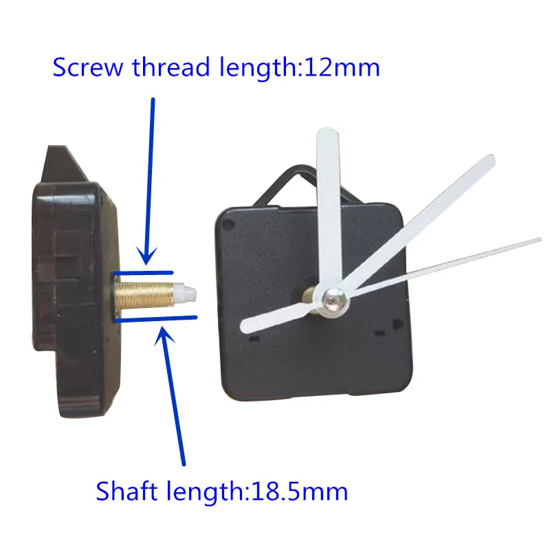 50 шт. высококачественные кварцевые настенные часы с механическим ходом DIY Ремонт Часть Набор 18,5 мм шпиндель длинные руки с крюком
