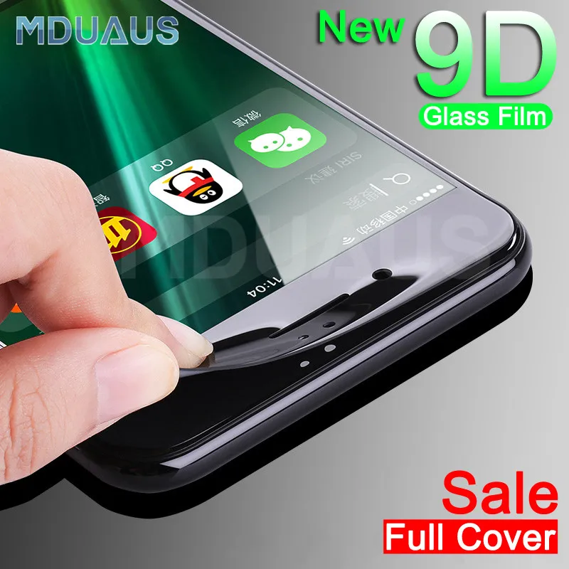 

New 9D Curved Full Cover Tempered Glass on the For iPhone X XS Max XR Screen Protector For iPhone 8 7 6s 6 Plus Protective Film