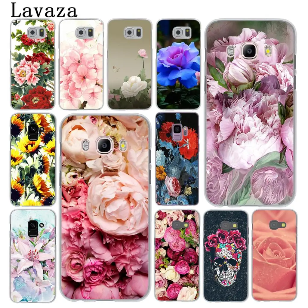 

Peony Sunflowe Rose Daisy Plant Cherry Pink Flower Hard Case for Samsung Galaxy S9 S8 Plus S7 Edge A3 A5 J3 J5 2016 2017 A8 2018