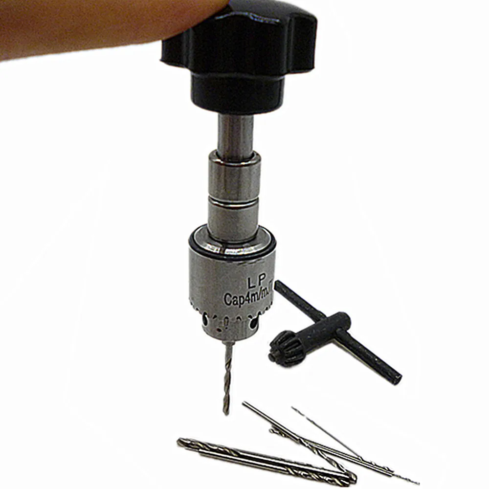 Mini Micro Hand Drill Jewelry Craft Hole Drilling Hand Twist Drill 0.3 4mm + 10pc HSS Twist Bit