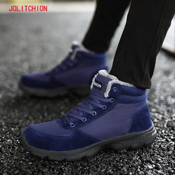 

Plus Size 39-46 Casual Men Winter Boots Male Snow High Quality Ankle Boots Warm With Fur Adult Sneakers Shoes Chaussure Homme