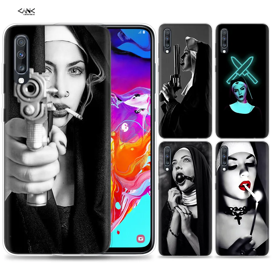 

Bags Case for Samsung Galaxy Mobile Phone A50 A70 A30 A20 J4 J6 J8 A6 A8 M30 A7 Plus 2018 Note 8 9 Sister Nun Coque J6Plus A6Plu