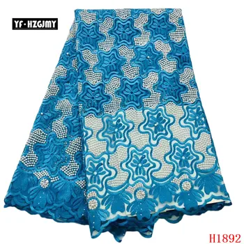 

YF HZGJMY Cord lace fabric African lace fabric embroidery lace fabric 2019 high quality lace with beads A1892-1