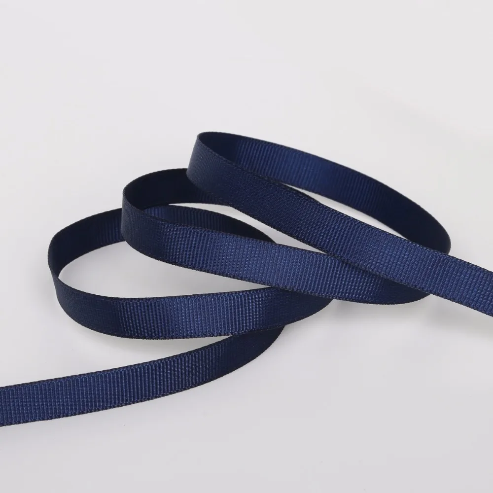 7-38mm Width Navy Ribbon Grosgrain Ribbon Whole Roll Packing 100 Yrads For Handmade Jewelry DIY Hair Bow & Sewing Accessories