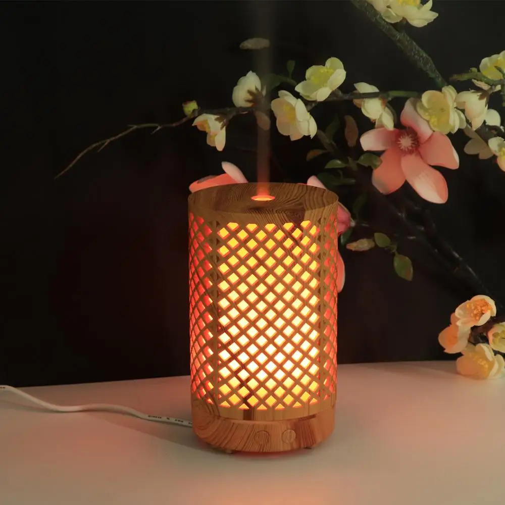 

100ML Mini Humidifier Electric Aroma Diffuser Home Office Ultrasonic Essential Oil Diffuser Hollow Mist Maker With Led Lights