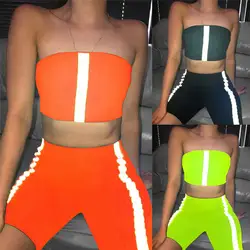 2019 2 шт Женский Повседневный Комбинезон спортивный костюм комплект Bodycon Клубная одежда Вечерние спортивные костюмы для тренировок