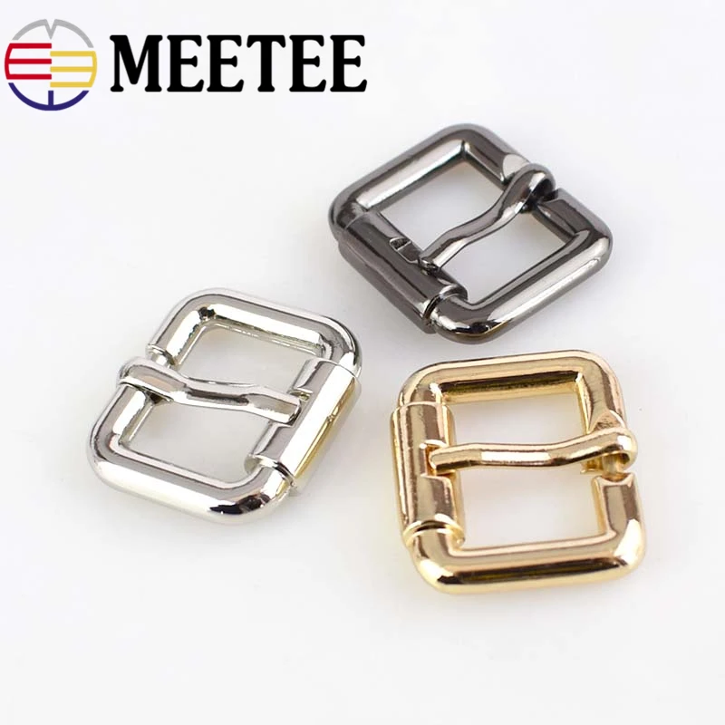 Meetee 4pcs 20/25/32/38MM Pin Belt Buckle Metal Handbags Bags Hardware
