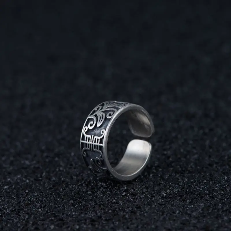 

FNJ Flower Ring 925 Silver Anillos New Fashion S925 Sterling Silver Rings for Women Jewelry Adjustable Size bague