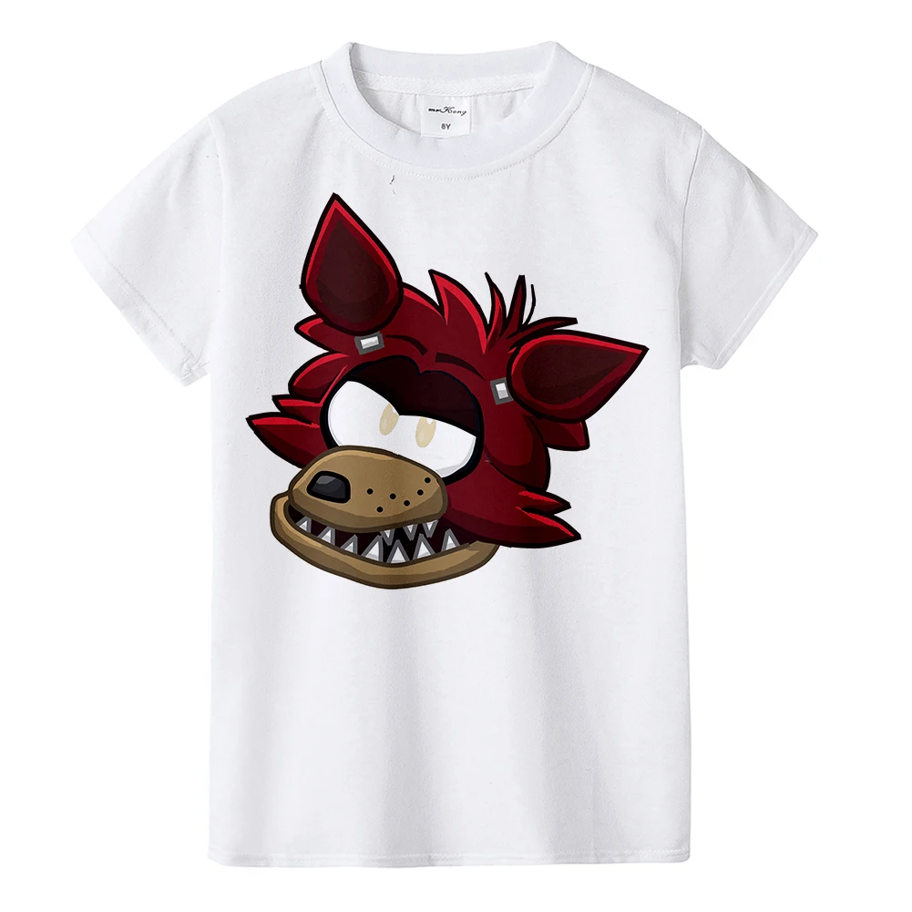 Freddy детская футболка медведь Фредди, Детская футболка для мальчиков и девочек, универсальная детская одежда, забавная игрушка принт с героями мультфильмов, с круглым вырезом, хлопковый топ