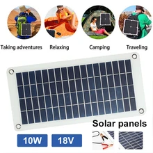 Portable 10W 18V Emergency Sun Power Supply Fast Charger Solar Light Solar Panel with Cigarette Lighter Battery Solar Cells