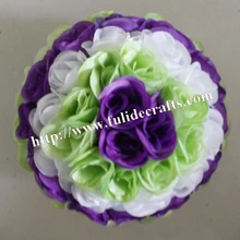 SPR 50 см смешанный зеленый и фиолетовый и белый пластик Рождество искусственный шар из цветков розы, свадебные украшения