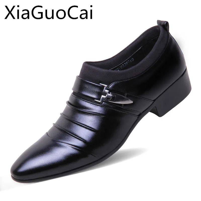 

Fashion Hot Sale Men Formal Shoes Bridegroom Dress Shoes Wedding Party Pointed Toe Shoes for Man Business Shoes Leather Flats