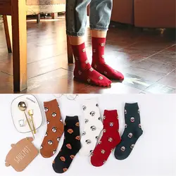 Для женщин мужские хлопковые носки животного Art анимационный персонаж милый подарок платье носок короткие укороченные носки тапки Cut