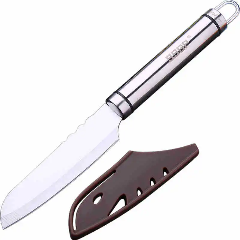 

1Pcs SUS 304 Stainless Steel with Sheath Fruit Knife Thickened Home Kitchen Peel Sharp Skin-peeler Kitchen Utensil All-in-one