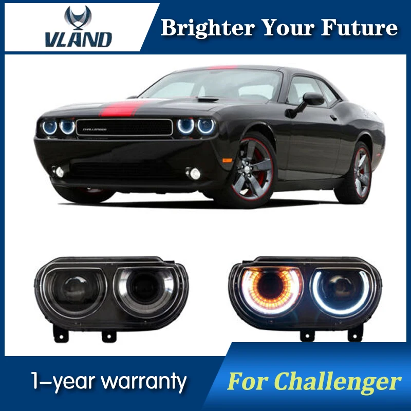 Автомобильный передний светильник Dodge Challenger светодиодный 2008 2009 2010 2011 2012 2013