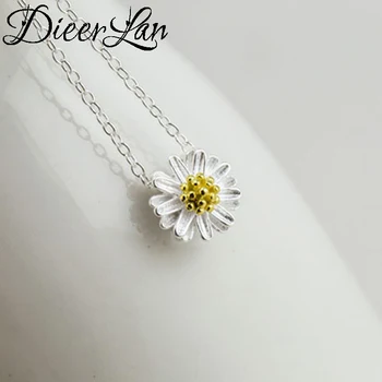 

New Arrivals 925 Sterling Silver Daisy Flower Necklaces & Pendants For Women Fashion sterling-silver-jewelry