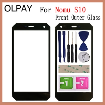 

OLPAY 5.0 inch 100% Original For Nomu S10 Touch Screen Panel Front Outer Glass Lens Touch Screen NO LCD Digitizer