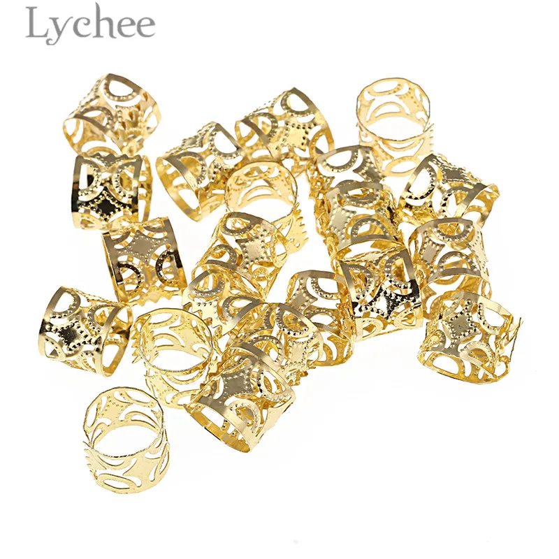 Lychee 20 штук в стиле хип-хоп сплав полые подвязанные лентой с объемной волной
