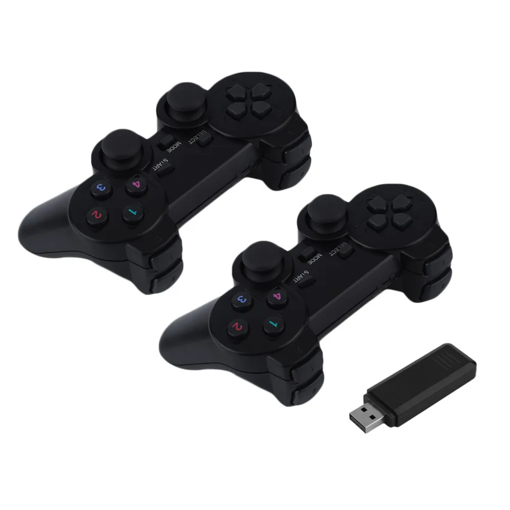 2 pcs H 1032 Portable 2 4G USB Wireless Dual Vibration Gamepad Controller Joystick For PC