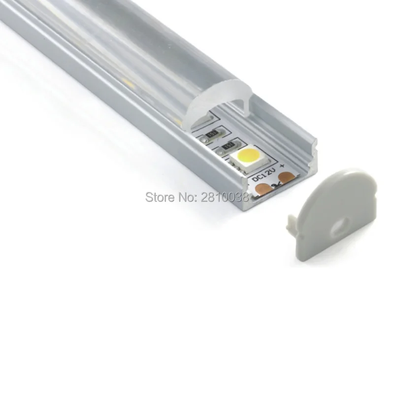 10 x 1M Sets/Lot Anodized Aluminium led housing and U type led strip ceiling lighting for recessed wall or ceiling lights
