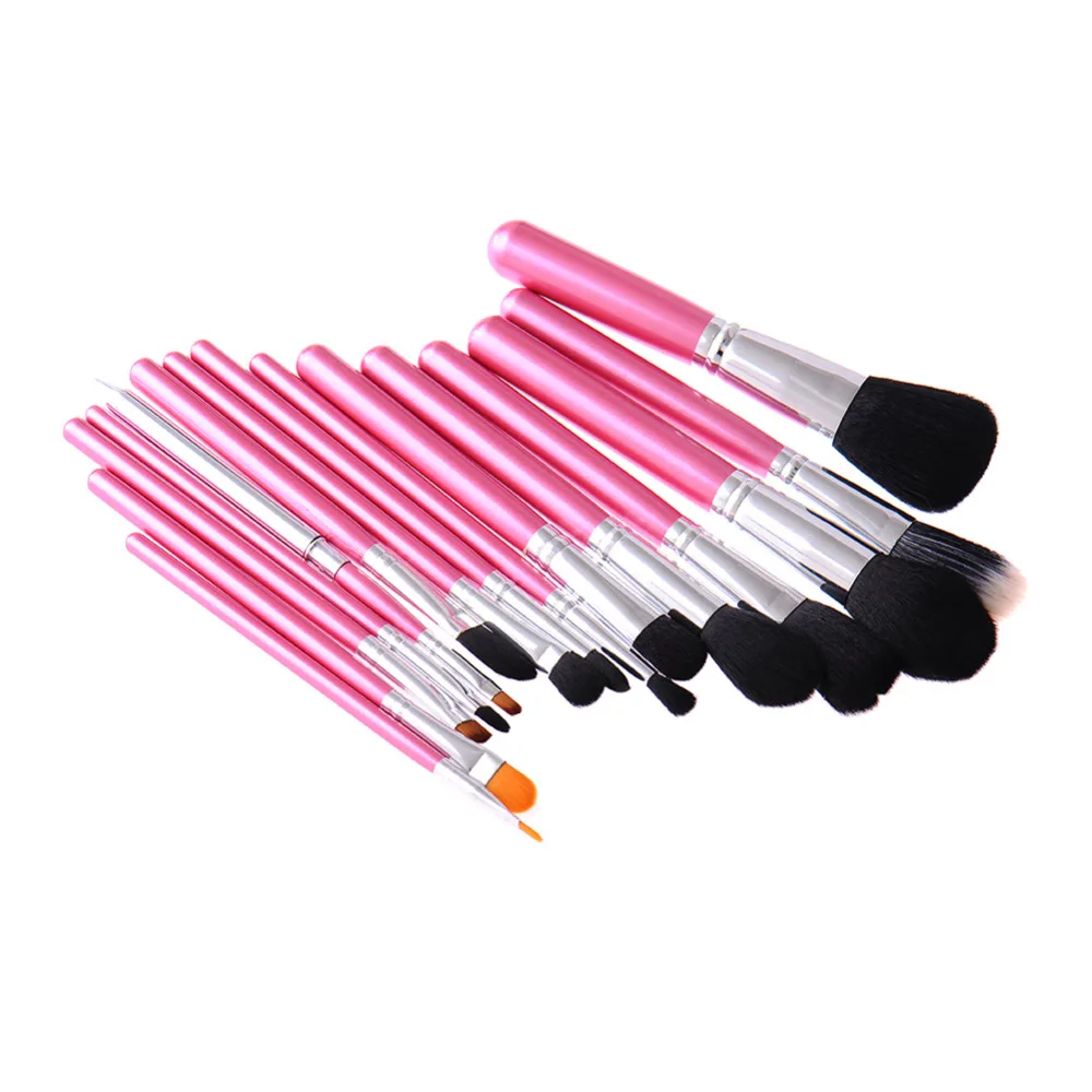 

15pcs/set Makeup Brushes Sets Synthetic Hair Make Up Brushes Tools Cosmetic Brush Professional Foundation Brush Kits Pink