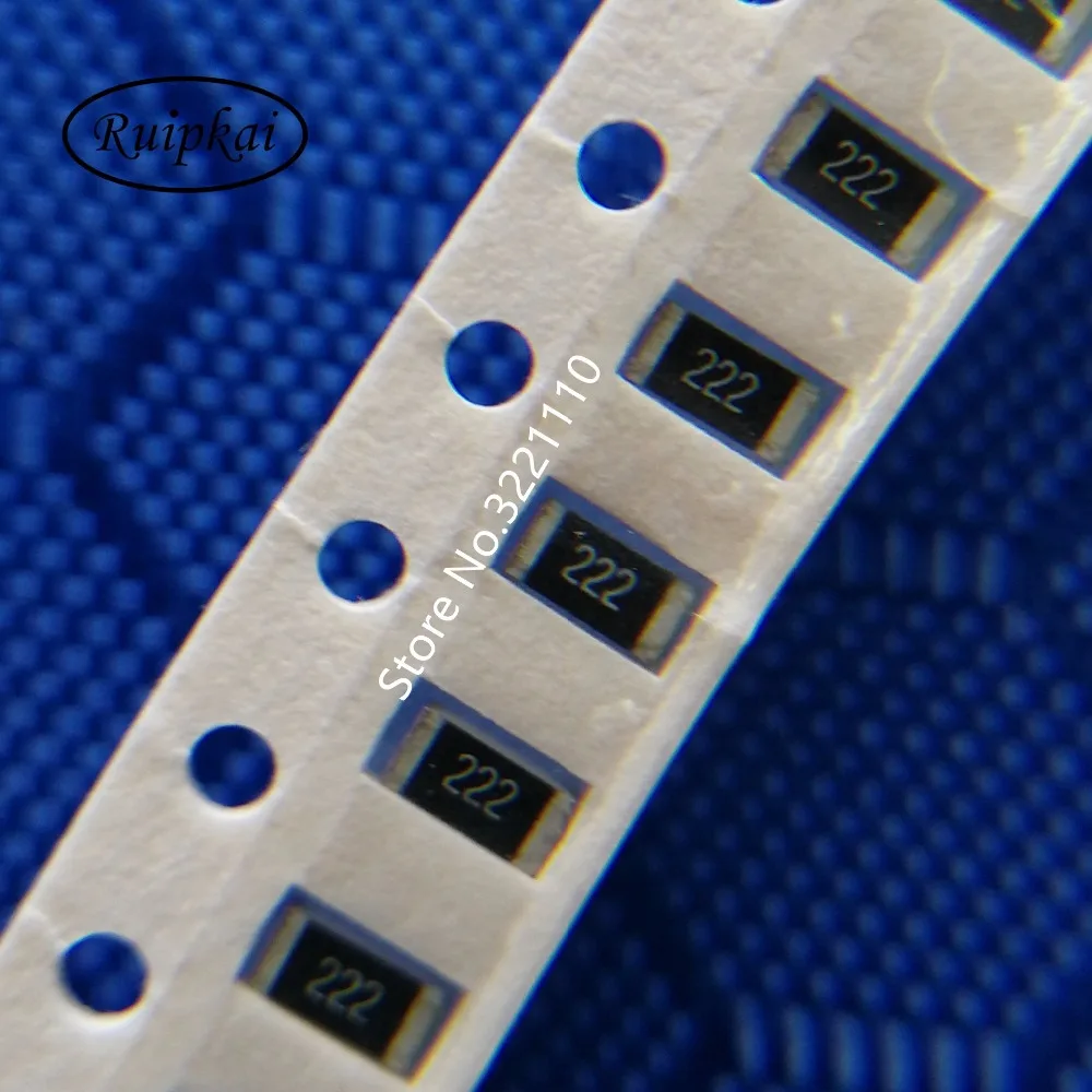 200PCS 1206 2.2K ohm Marking 222 Thick film general purpose chip