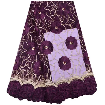 

2018 Hot Sale Nigerian Laces Fabrics High Quality Tulle African Laces Fabric Wedding African French Net Lace With Beaded 1315