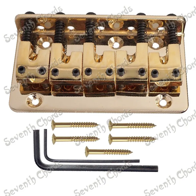 

A Set Gold L-Shape 5 String Bass Guitar Bridge Bass guitar accessories parts Musical instrument