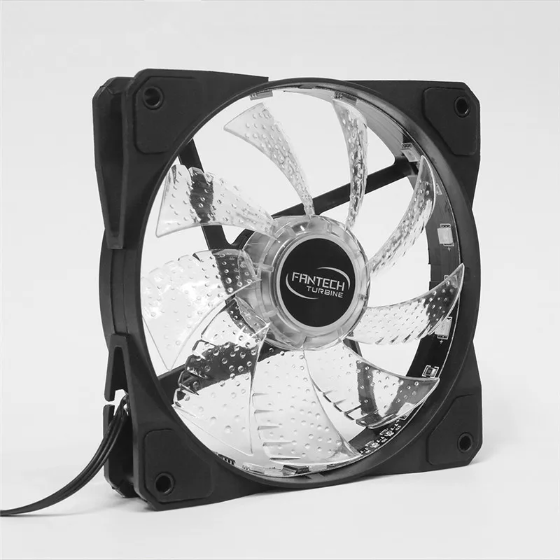 PC Desktop Tower Computer Fan Case Cooling Fan Unit Colorful LED Lights