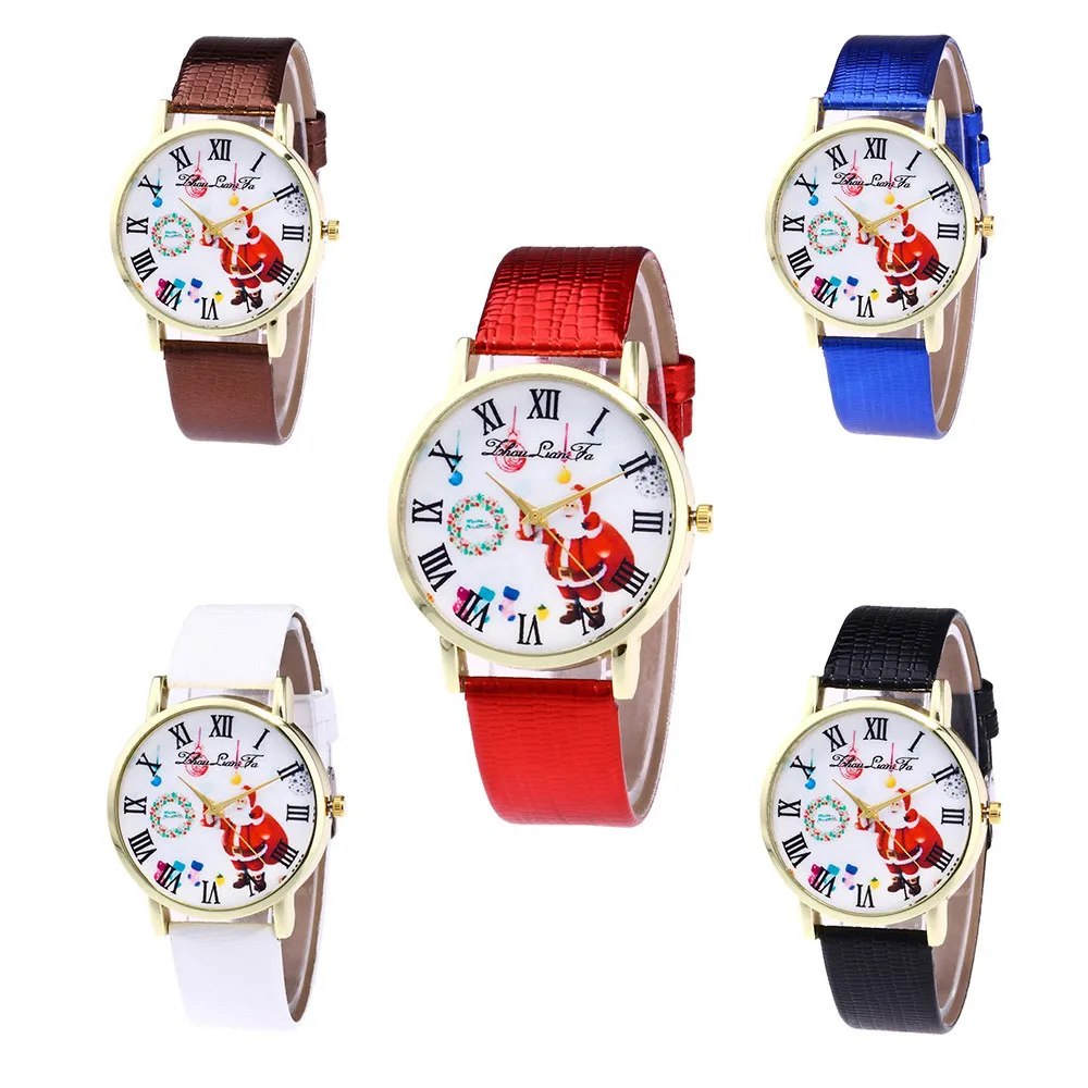 

Casual Fashion Lovers' Leather Stainless Steel Quartz Analog Buckle Wrist Watches Christmas Gift Clock reloj