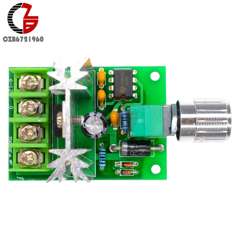 Высокая Мощность 6A 6 V-12 V PWM без полярности DC мотор Скорость регулятор Управление; доска Скорость мотор Управление распределительный щит