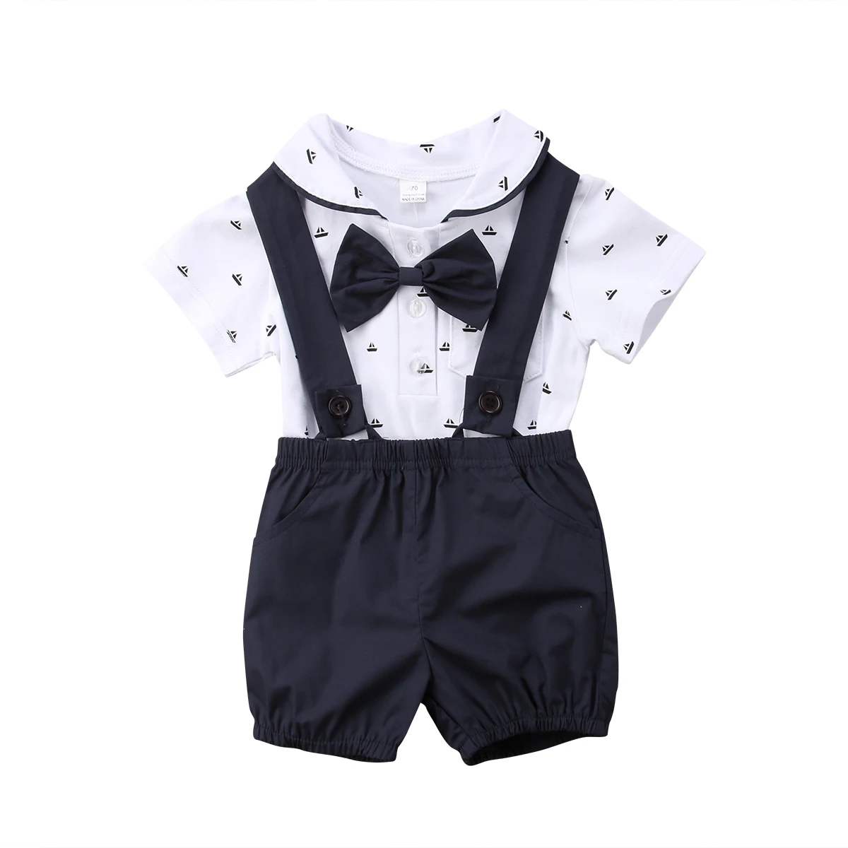 Pudcoco 2018 New Tollder Kid Baby Clothing Newborn Boy Girl Bodysuit Jumpsuit Braces Pants Clothes Outfits bow cute stylish CX
