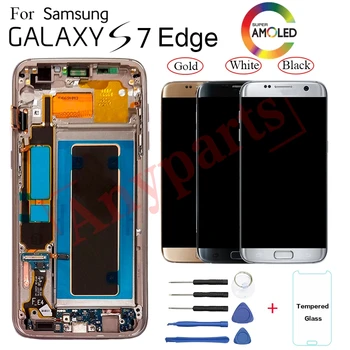

For Samsung S7 edge G935F G935FD Display LCD Screen replacement for Samsung G935W8 G9350 lcd display screen module with frame