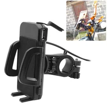 1X держатель для телефона мотоцикла gps навигационный кронштейн для Iphone 4,7-6 дюймов с USB зарядным устройством аксессуары для мотоциклов безопасность