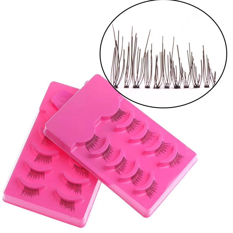 

5 Pairs/set New Fashion Women European Styles Natural Half False Eyelashes Kit Partial Long Thick Handmade False Eyelash Kit Hot