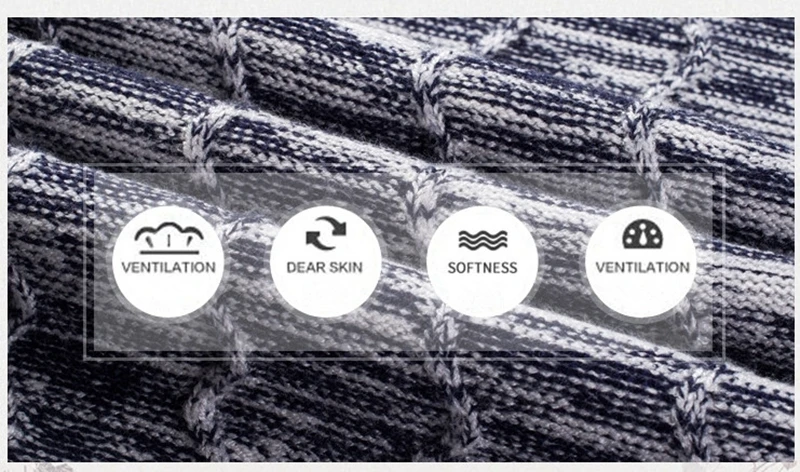 Men's Knitted Sweaters Casual Crew Neck Long Sleeve Loose Winter Warm Pullover Sweater Tops (4)