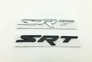 

50X 3D Metal Chrome Black SRT Trunk Emblem Stickers Fender Badge Decal For Dodge Ram Challenger Charger