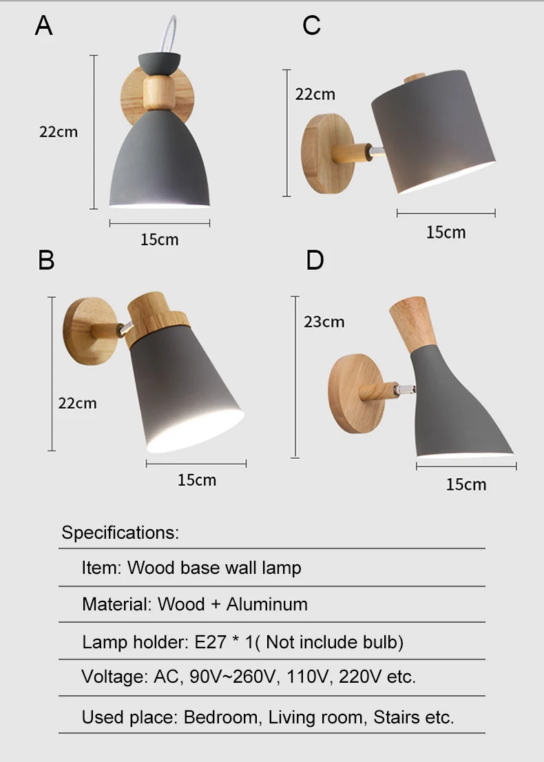 Светодиодный светильник настенный деревянные прикроватные бра Nordic Современные настенные бра ночник для Спальня Гостиная исследование