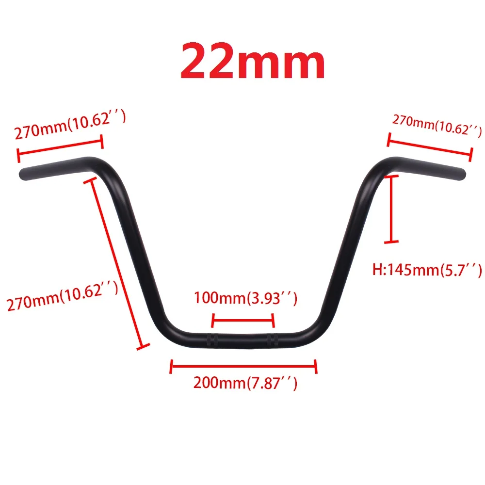 7/" 22 мм 25 мм Универсальный руль Мотоциклы Велосипеды Cruve изгиб Драг кафе гонщик Подходит для Honda Yamaha Harley Suzuki Triumph