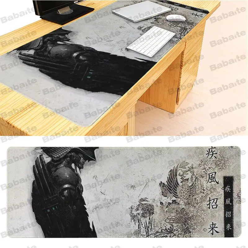 Billig Babaite 2018 Neue Japanische Samurai Schöne Anime Lockedge Mousepads Größe für 300*900*2mm und 400*900*2mm Design Mauspad