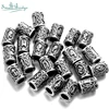 Vintage Rune Viking Beard Beads Small Hair DIY Bracelet Accessories Charm Ancient Silver Color Ring Tube Metal Beads  Supply C24 ► Photo 2/6