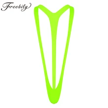 Яркий фтор, сексуальный мужской Манкини, стринги, стрейч, открытый, глубокий v-образный вырез, Borat, Мужской пляжный купальник, купальник, горячее Мужское нижнее белье