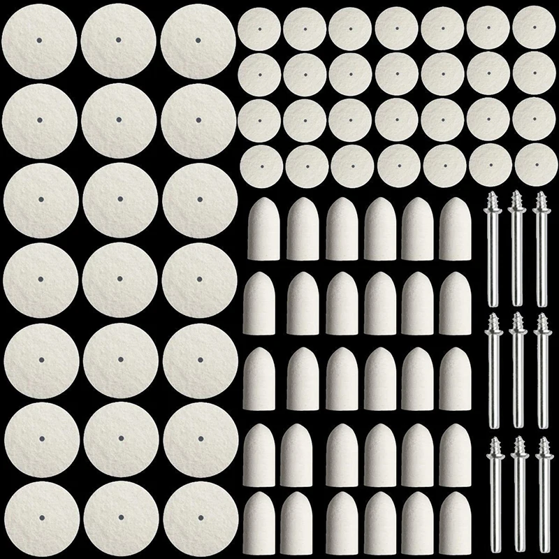 

88pcs Felt Polishing Pad Buff Clean Wheels & Point Mandrel Buff for Rotary Dremel Tools