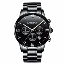 KASHIDUN. Men’s Watches Top Brand Luxury Military Luminous Casual Wristwatch Chronograph Steel Quartz Watch relogio masculino