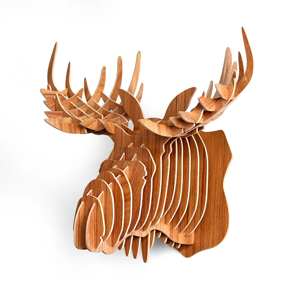 3d animal wall decor craft animal head wall hanging home decorative